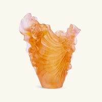 Rose Royale Vase Medium Orange Limited Edition daum rose royale vase medium orange limited edition