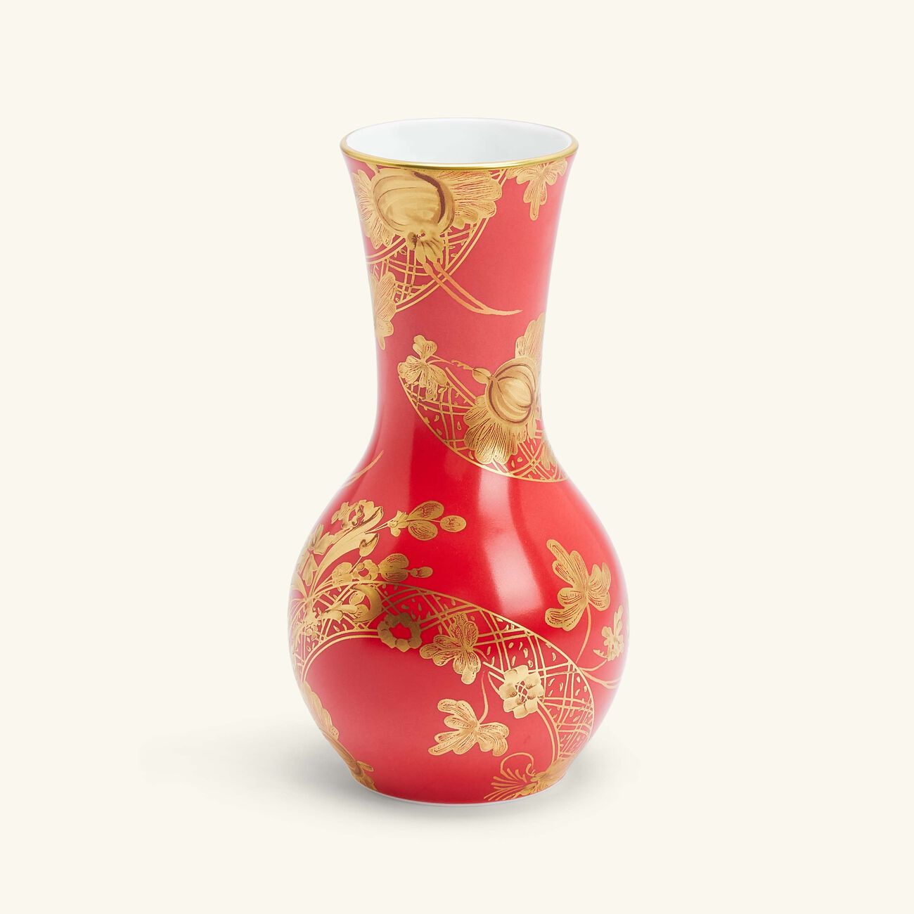 Oriente Italiano Tulip Vase Small Red ginori 1735 oriente italiano tulip vase small red