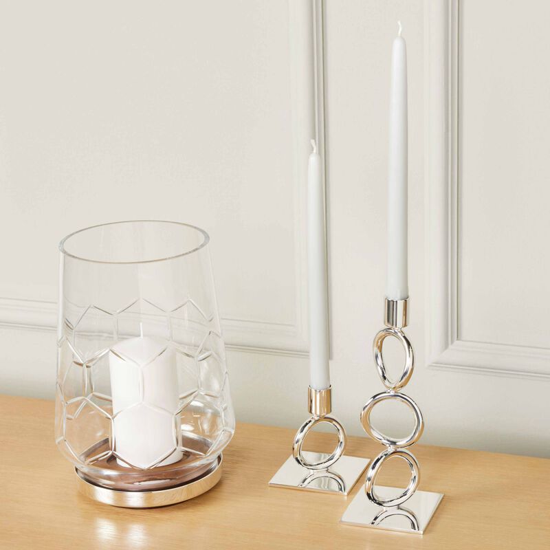 كريستوفل حامل الشموع فيرتيجو بثلاث حلقات باللون الفضي