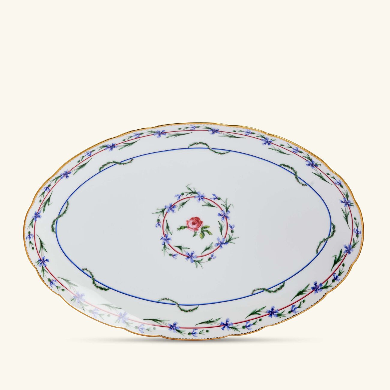 bernardaud le gobelet du roy serving platter oval white 38cm