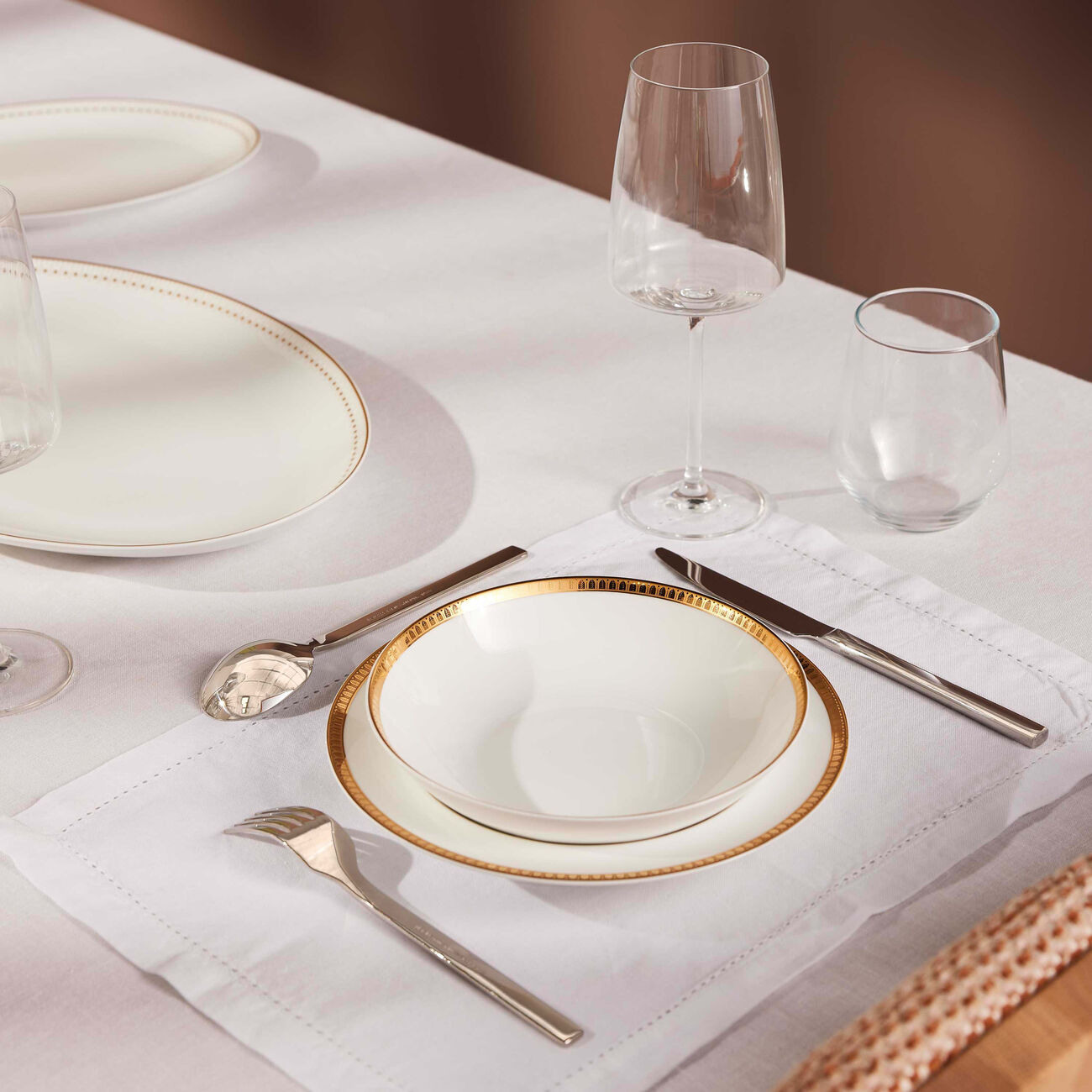 Malmaison Or Soup Plate Gold 23cm christofle malmaison or soup plate gold 23cm