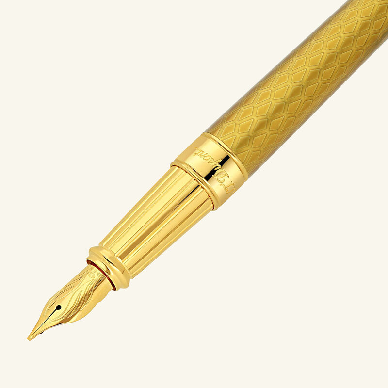 st dupont line d eternity fountain pen yellow