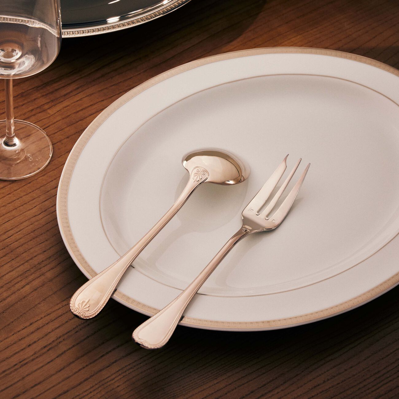 كريستوفل ملعقة مالميزون لتقديم السلطات باللون الفضي