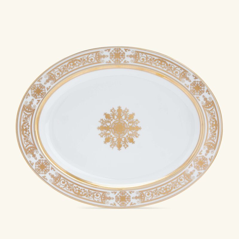 Aux Rois Serving Platter Oval Gold 38cm bernardaud aux rois serving platter oval gold 38cm