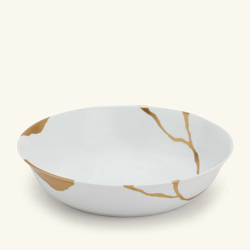 Kintsugi Salad Plate Round White bernardaud kintsugi salad plate round white