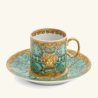 versace scala del palazzo coffee cup   saucer green