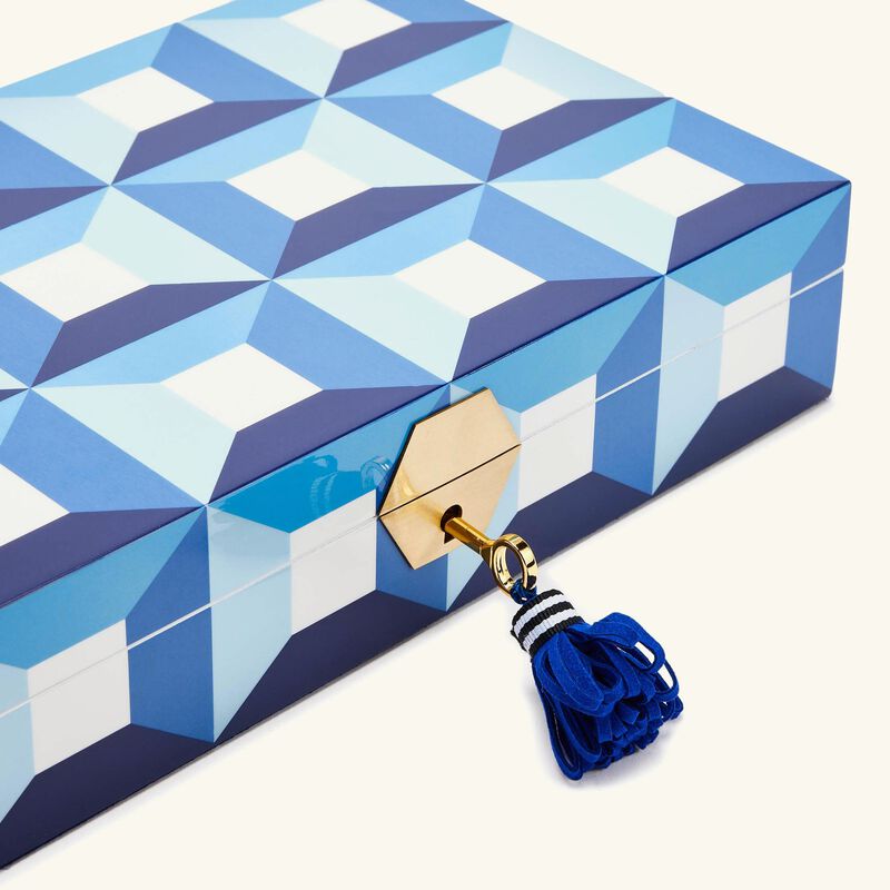 جوناثان أدلر صعلبة المجوهرات سورينتو المطلية بالورنيش الأزرق