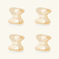 l objet ripple napkin rings gold set of 4