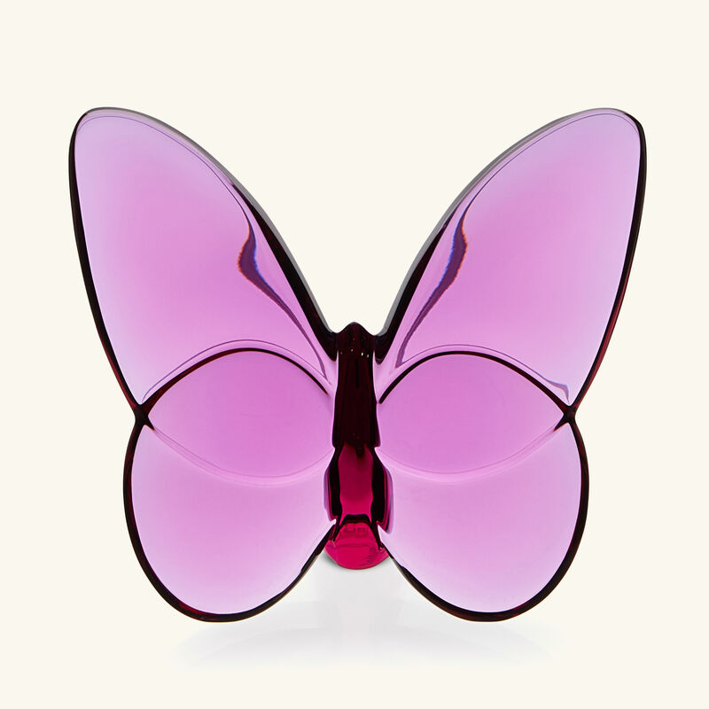 baccarat papillon lucky butterfly figurine mini pink
