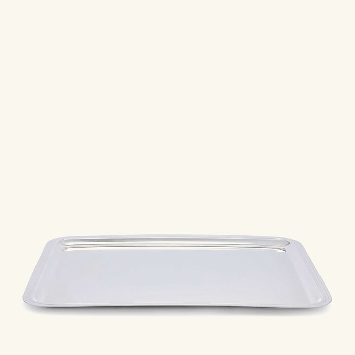 كريستوفل صينية الضيافة آلبي مستطيلة كبيرة مطلية بالفضة