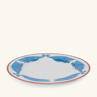 pinto paris lagon dinner plate round blue fish 26cm