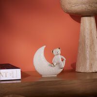 Teddy On The Moon Figurine Mini White villari teddy on the moon figurine mini white