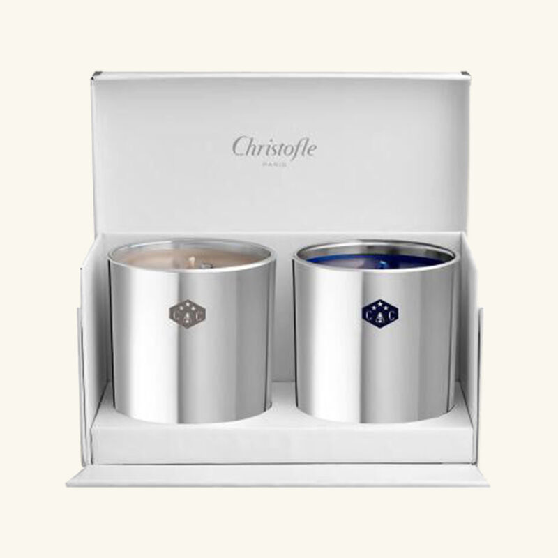 Candle in Glass Gift Box Set Of 2 christofle candle in glass gift box set of 2