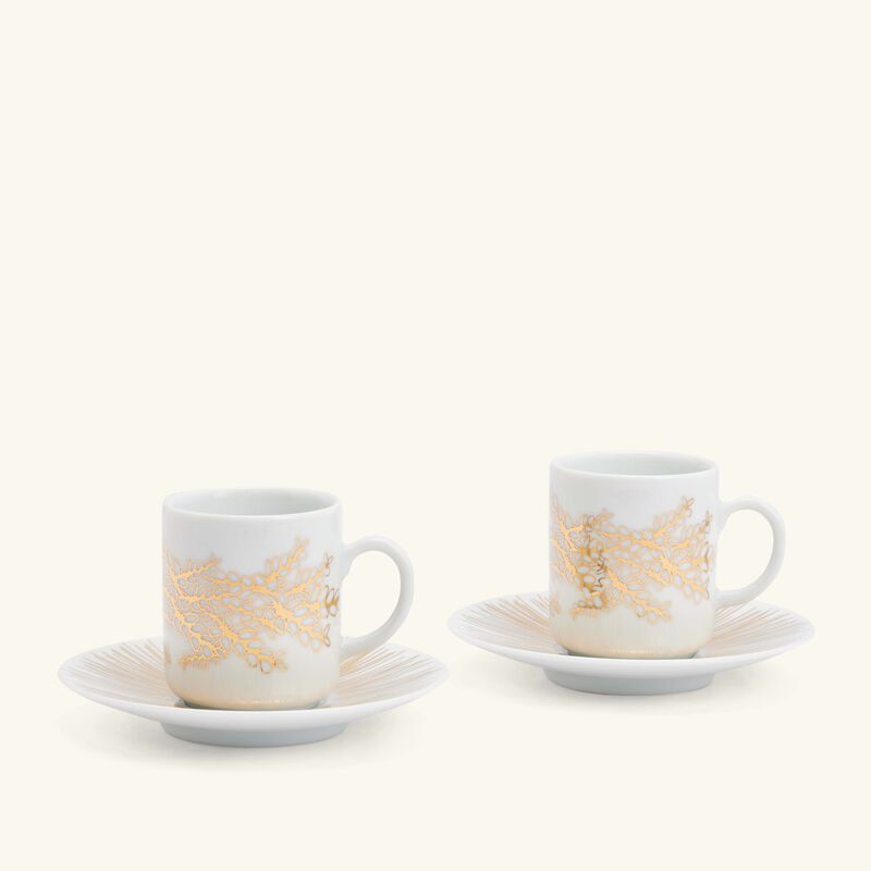 Tamrah by Razan Alazzouni Tara Coffee Cup & Saucer Gold Set of 2 silsal tamrah by razan alazzouni tara coffee cup saucer gold set of 2