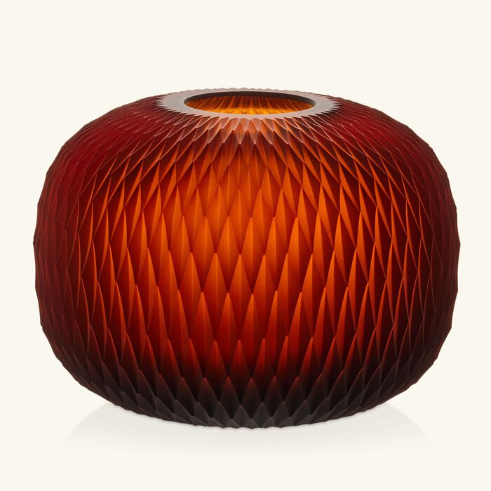 ruckl metamorphosis vase round mini amber
