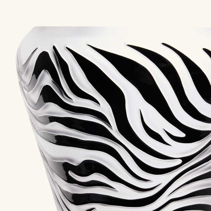 Zebre Vase Large Black lalique zebre vase large black