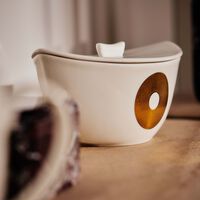 Qamar Serving Pot with Lid White 23cm dimlaj qamar serving pot with lid white 23cm