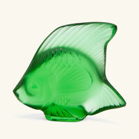Fish Figurine Small Green lalique fish figurine small green