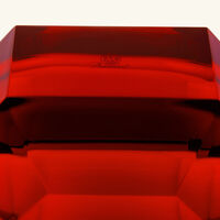 baccarat octogone vase small red