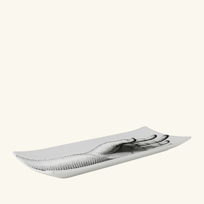 Mano Tray Rectangular Small Grey fornasetti mano tray rectangular small grey
