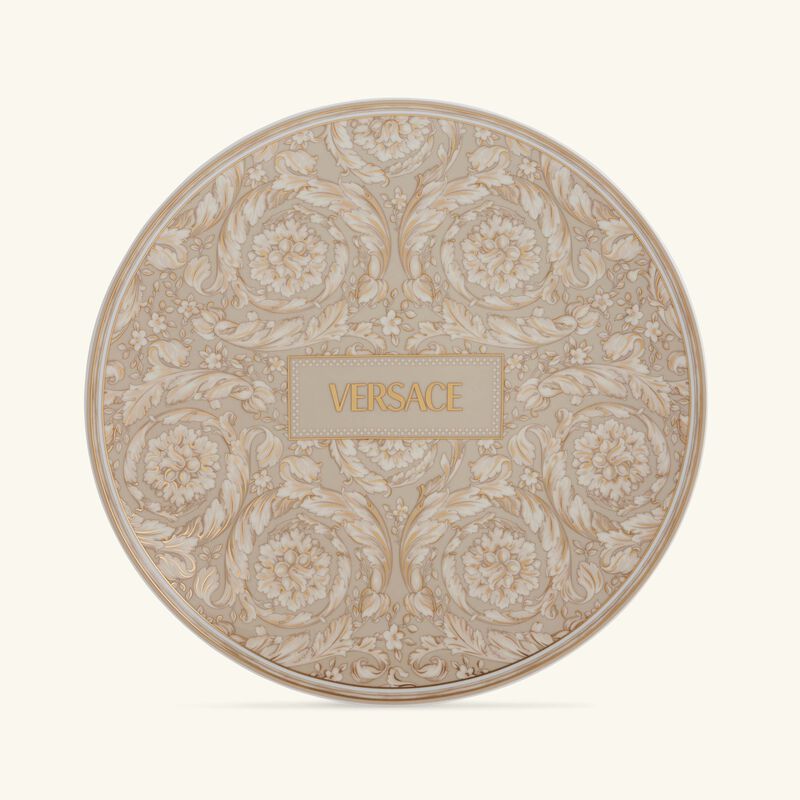 versace barocco beige service plate round 33 cm