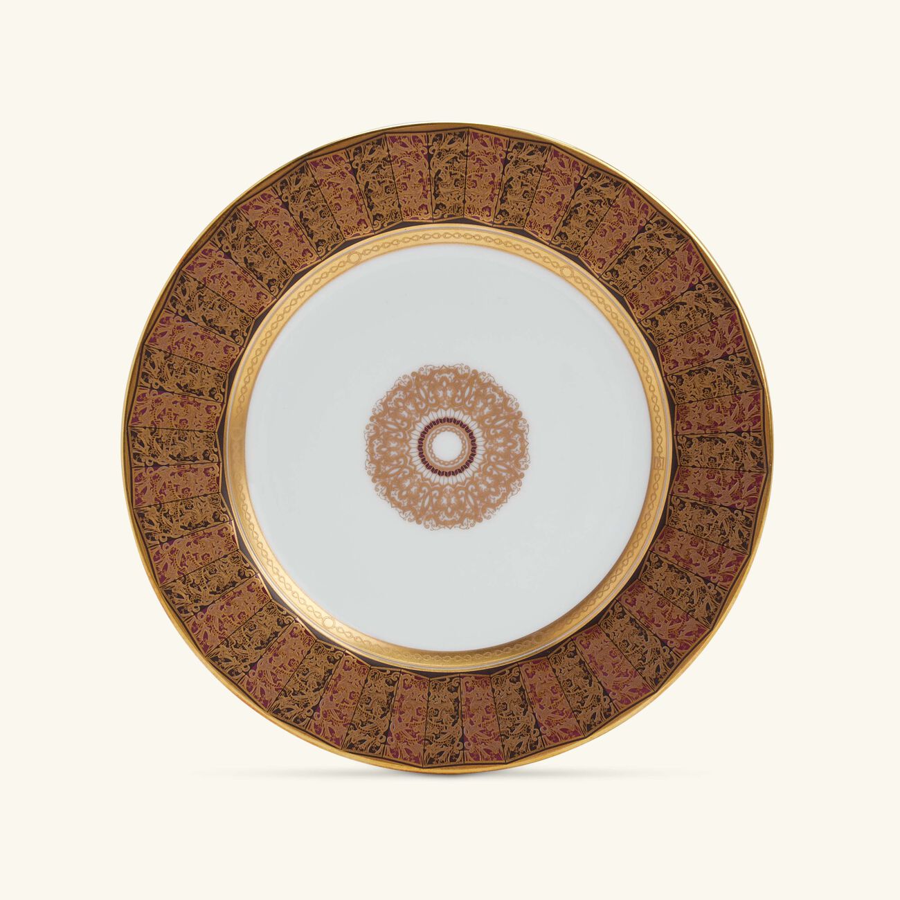 bernardaud eventail bread   butter plate round gold 16cm