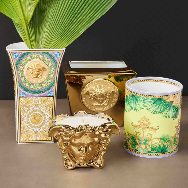 versace medusa grande candle gold