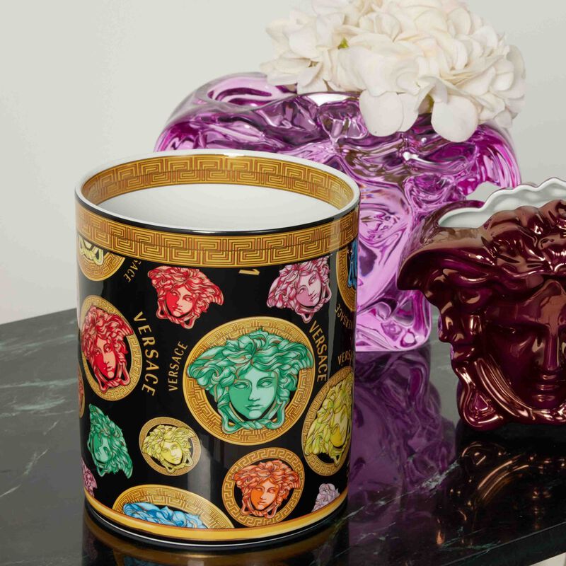 versace medusa amplified vase small green