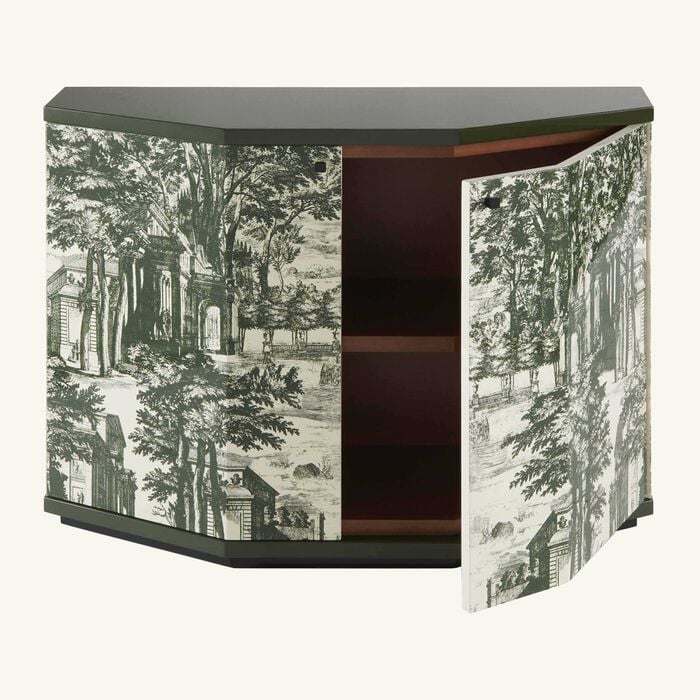 Giardino Settecentesco Polyhedric Cabinet Green fornasetti giardino settecentesco polyhedric cabinet green