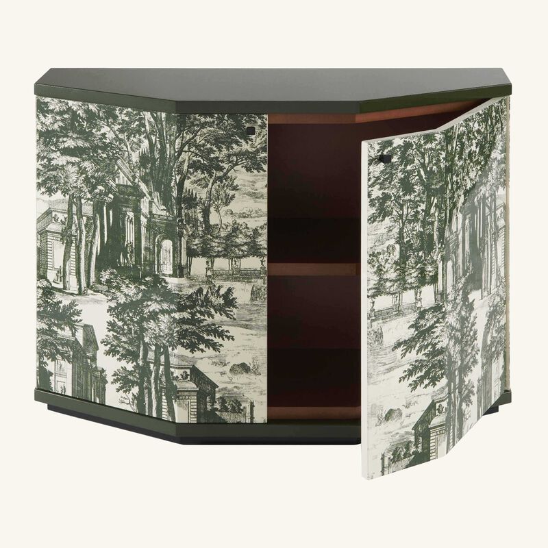Giardino Settecentesco Polyhedric Cabinet Green fornasetti giardino settecentesco polyhedric cabinet green