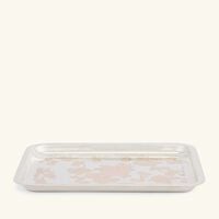 Jardin D'Eden Serving Tray Rectangular Small Silver Plated with Gold christofle jardin d eden serving tray rectangular small silver plated with gold