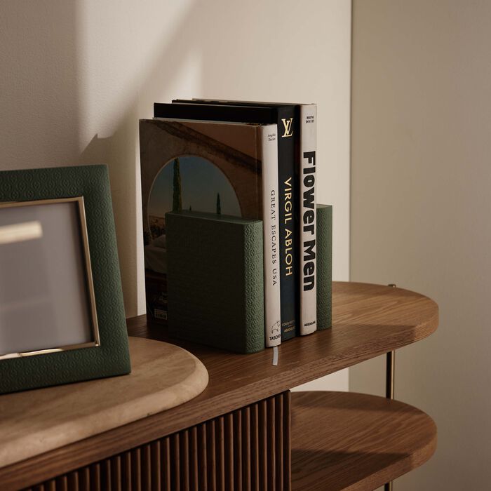 Elie Saab Monogram Bookends Agata Green giobagnara elie saab monogram bookends agata green