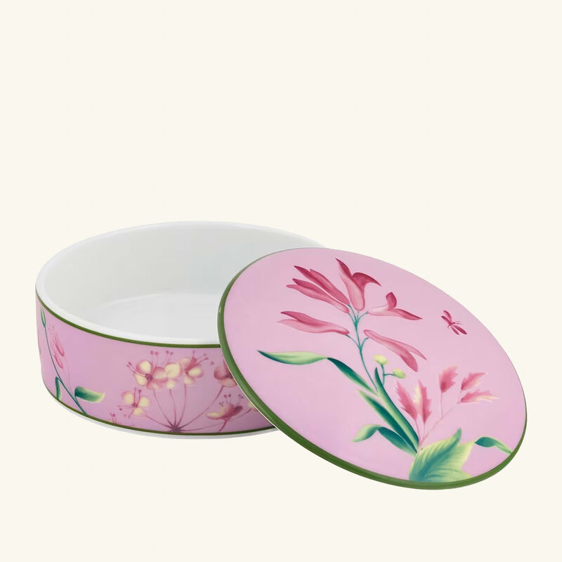 Florenza Malva Impero Round Trinket Box with Cover 13cm Pink ginori 1752 florenza malva impero round trinket box with cover 13cm pink