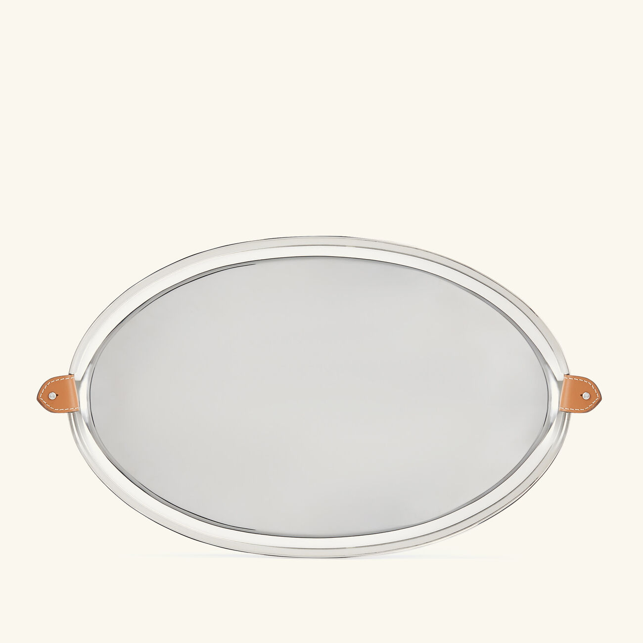 رالف لورين هوم صينية الضيافة وايت بيضاوية كبيرة من الستانلس ستيل