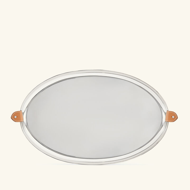 رالف لورين هوم صينية الضيافة وايت بيضاوية كبيرة من الستانلس ستيل