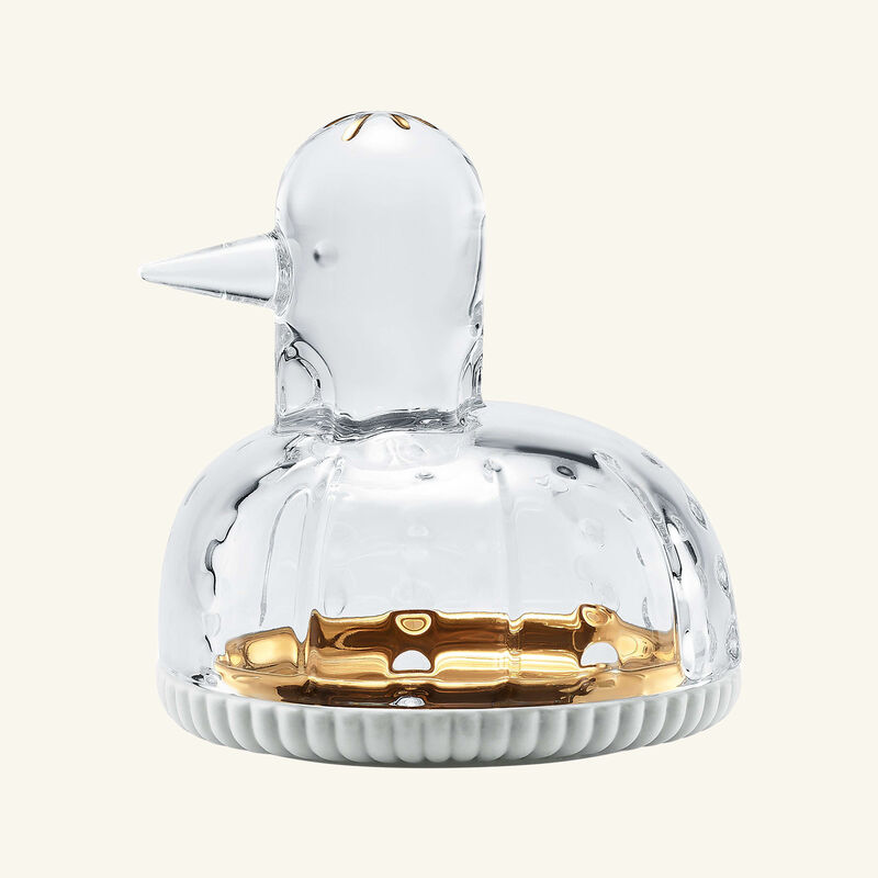 baccarat zoo duck jewelry box clear