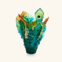 مزهرية فلور دو باون كبيرة أخضر وذهبي دوم مزهرية فلور دو باون كبيرة أخضر وذهبي