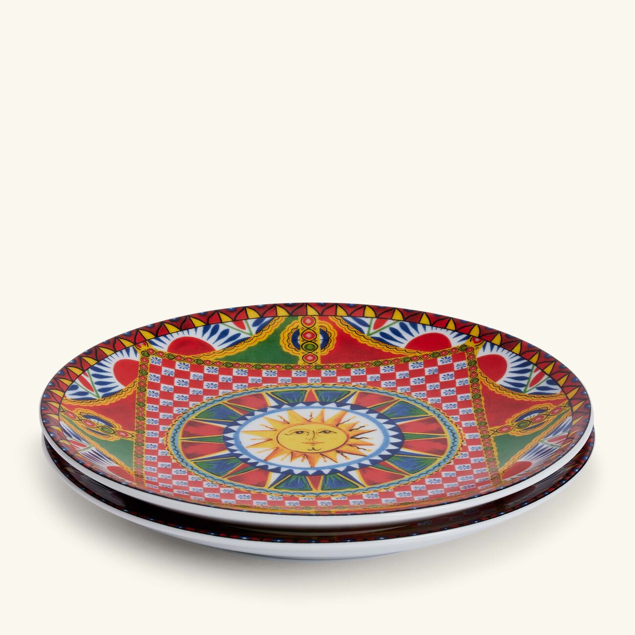Carretto Sun Dessert Plate Round 19cm Set Of 2 dolce gabbana casa carretto sun dessert plate round 19cm set of 2