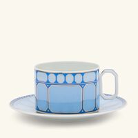 rosenthal signum azure tea cup   saucer blue