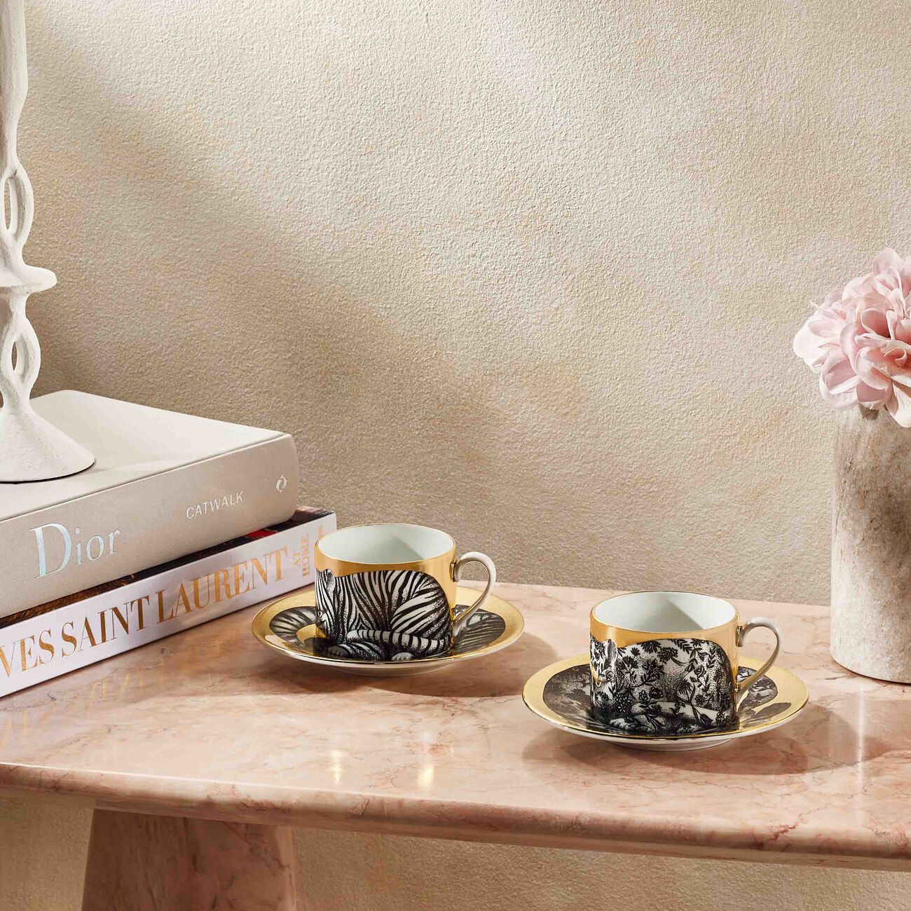 fornasetti high fidelity tea cup grey set of 6