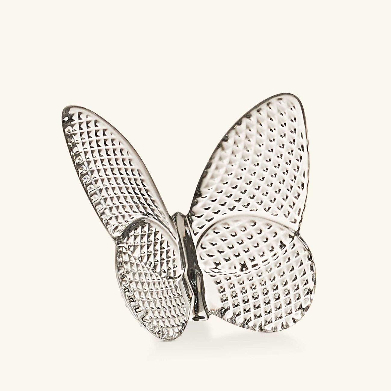 باكارا منحوتة فراشة لاكي بحجم صغير شفافة