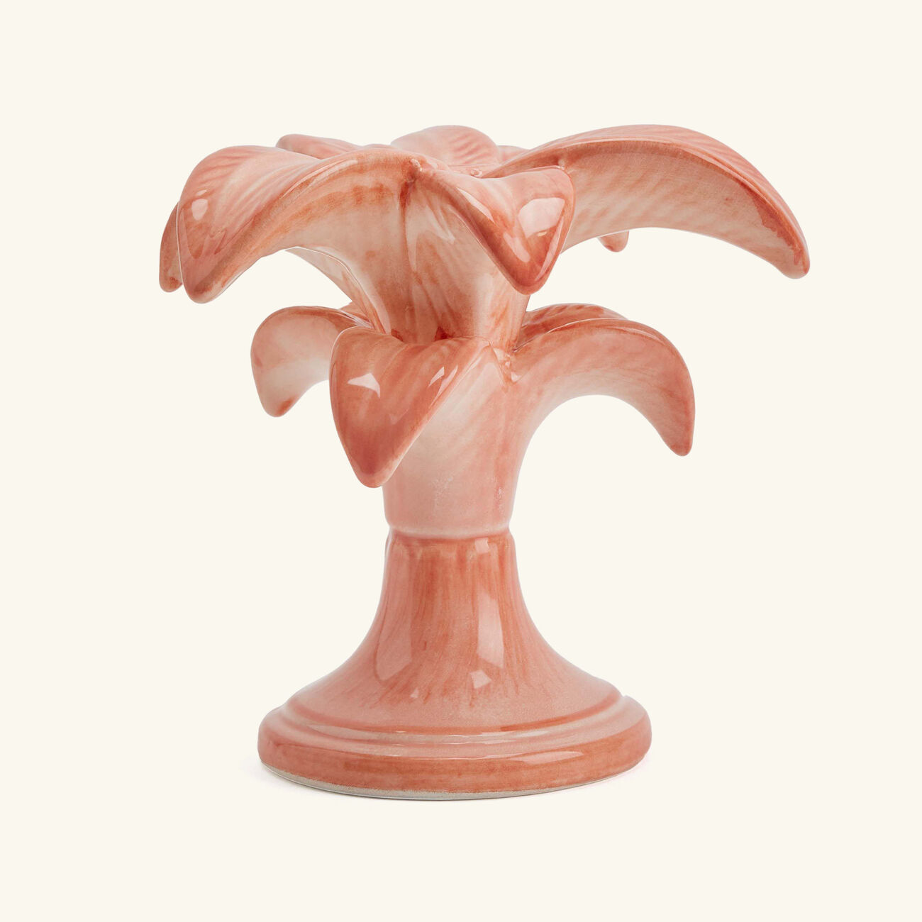 Palm Trees Candle Holder Small Pink les ottomans palm trees candle holder small pink