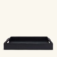 رالف لورين هوم صينية الضيافة وايت كبيرة مستطيلة سوداء