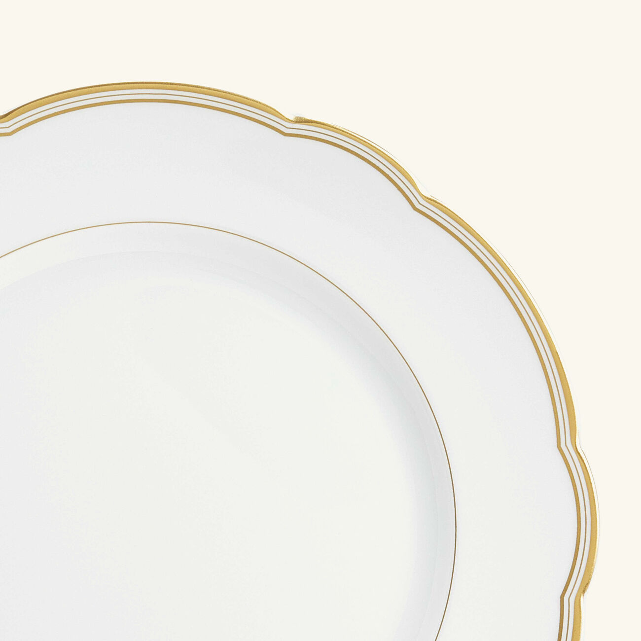 bernardaud pompadour dinner plate round gold 26cm