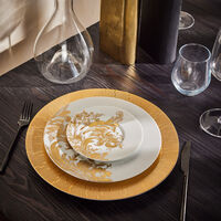 هافيلاند طبق الخبز والزبدة ستانيسلاس دائري باللون الذهبي 16 سم