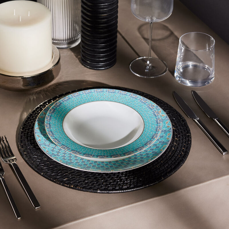 هافيلاند طبق الطعام بورتوفينو دائري أزرق 28 سم