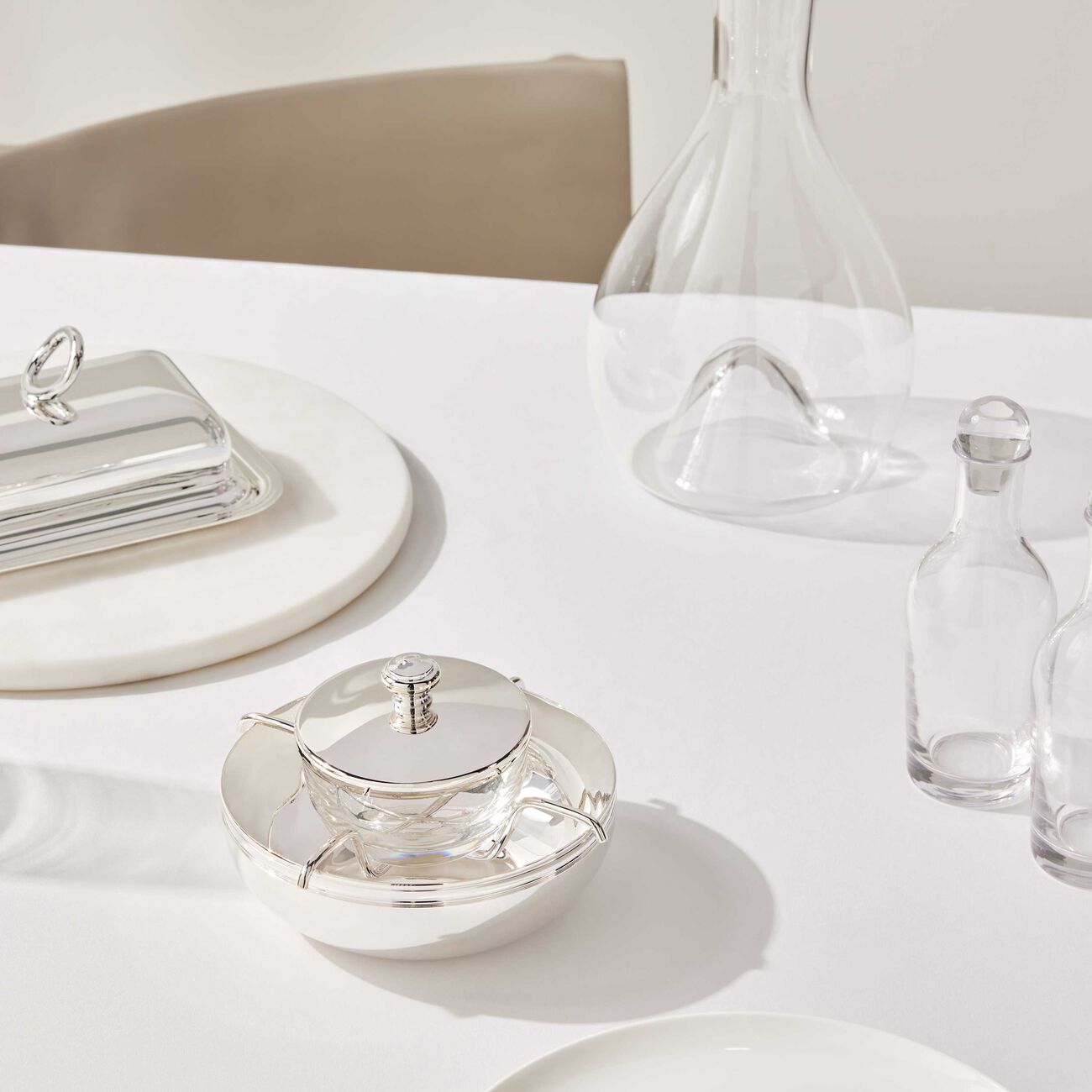 christofle albi caviar serving bowl silver plated