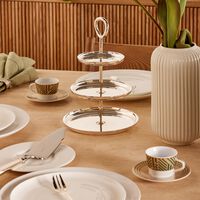 كريستوفل قاعدة الكيك فيرتيجو من ثلاث طبقات مطلية بالفضة