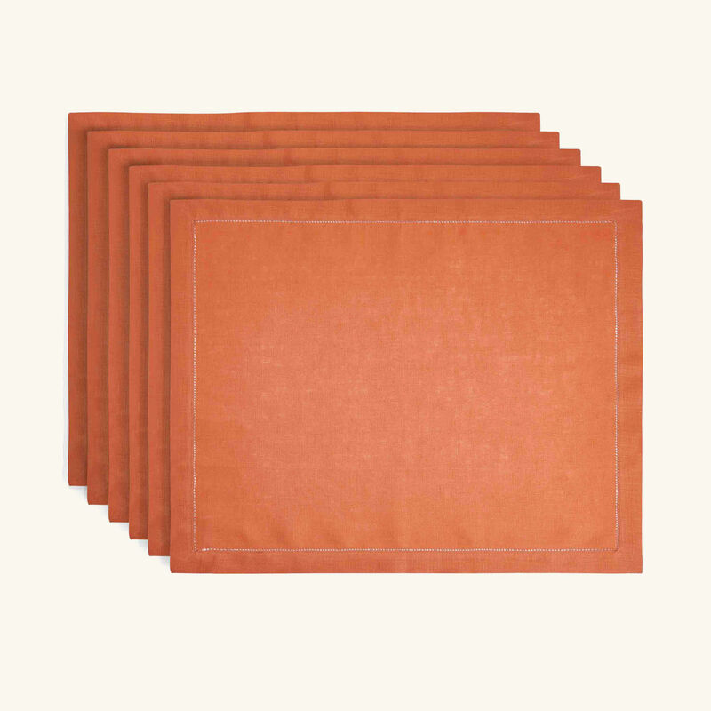 Feliz Placemat Orange Set Of 6 catherine denoual feliz placemat orange set of 6