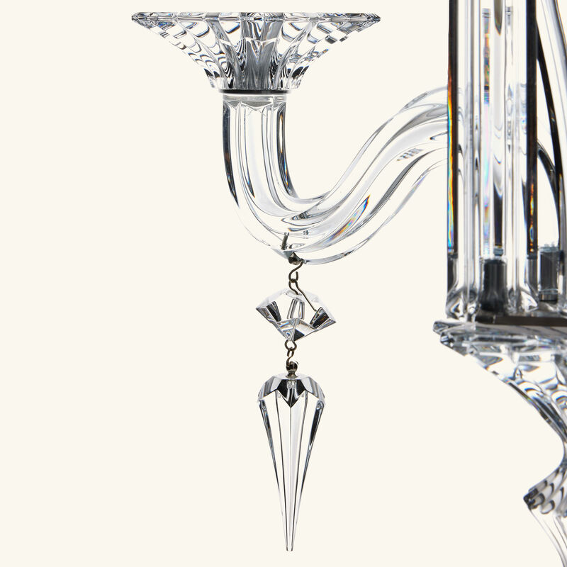 باكارا شمعدان ميل نوي شفاف من 3 شموع